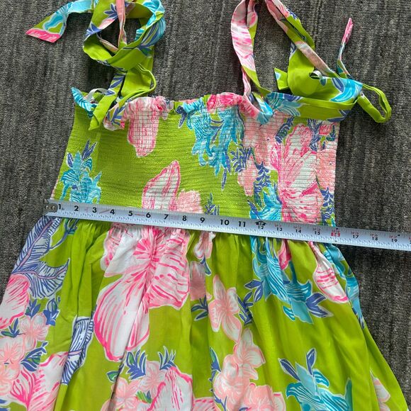Lilly Pulitzer Rivera Midi Dress, Smocked Top, XL - Picture 9 of 9